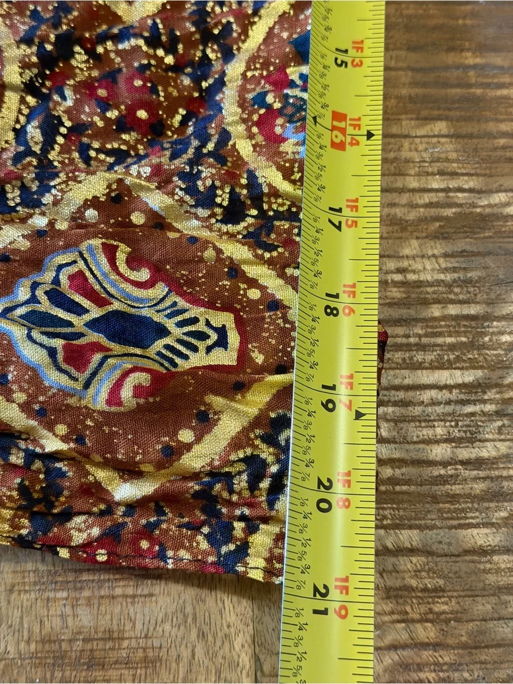 Patricia Nash Scarf Wrap Brown Metallic Gold Medallion Floral 100 Viscose NWOT